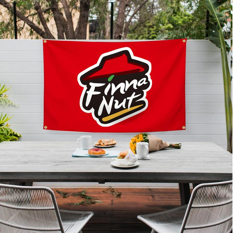 Finna Nut Flag 3x5ft Banner Funny Flag Polyester Durable with Brass Grommet for College Dorm Room Decor Christmas Hanging