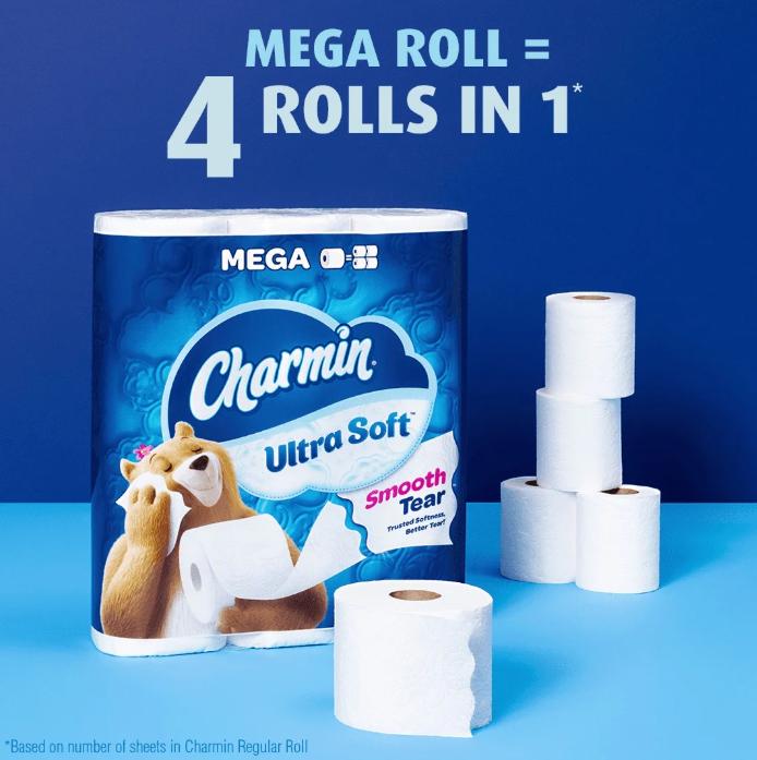 Charmin Ultra Soft Toilet Paper 24 Mega Rolls - 224 Sheets per Roll