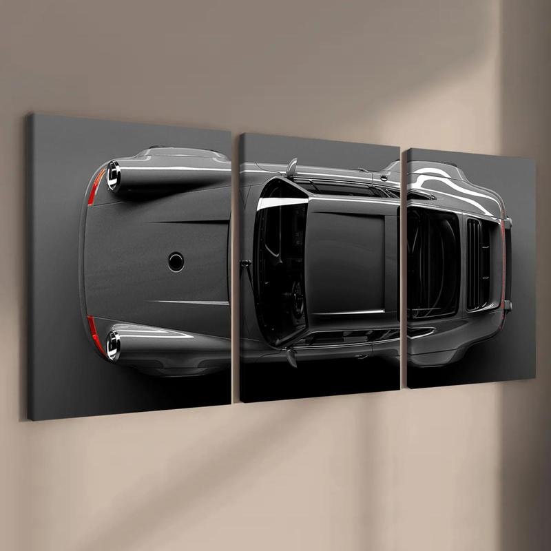 Fashion Car Pattern Canvas Painting with Frame, 3 Counts set Modern  Car Posters Wall Art, Wall Decor for Home Living Room Bedroom Office