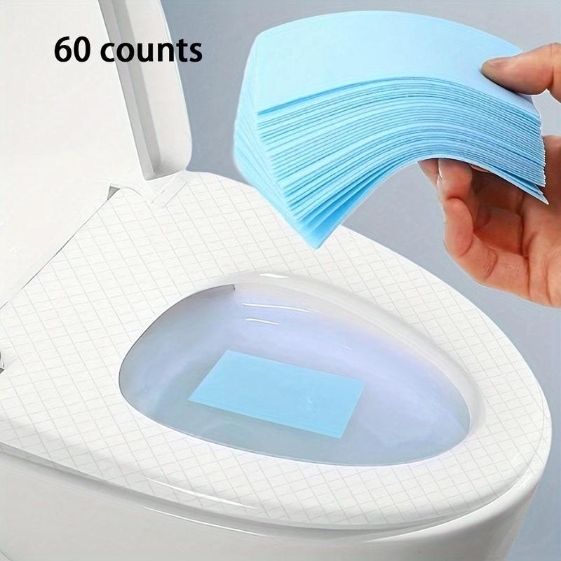 Toilet Cleaning Sheet, 60pcs Toilet Odor Remover Cleaner, Multifunctional Household Floor Cleaning Sheet for Home Dormitory Office Hotel Salon