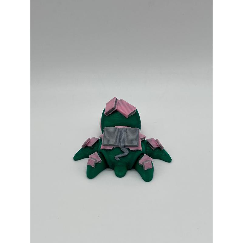 Book Turtle 3D Printed Home Decor Reading Turtle