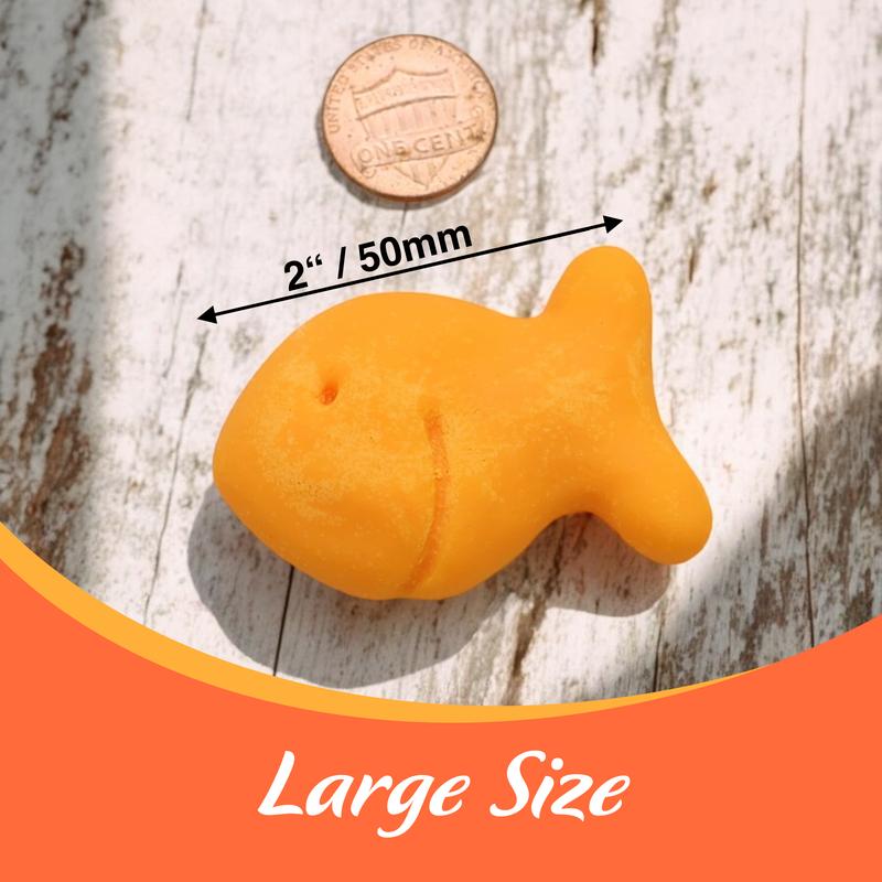 Holdfish Fridge Magnets Large Size Set of 2 Pcs, Goldfish Crackers Lovers Gift Idea for Kitchen Decor, Unique Christmas Gift