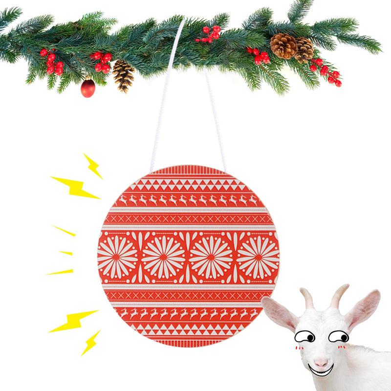 Prank Goat Scream Ornament Ornament, 1 Count Wooden Hanging Christmas Tree Holiday Party Decoration, Surprise Ornament for Home Party Decor