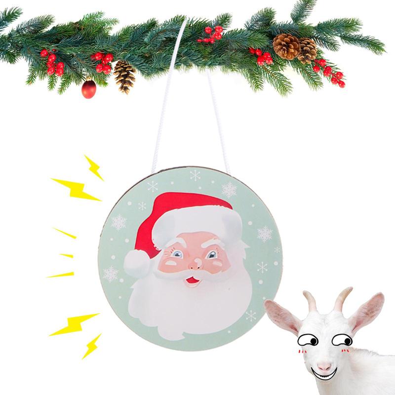 Prank Goat Scream Ornament Ornament, 1 Count Wooden Hanging Christmas Tree Holiday Party Decoration, Surprise Ornament for Home Party Decor