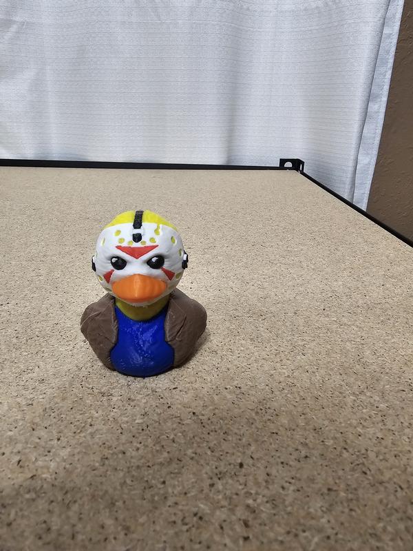 3D Printed Jason Figurine for Duck Collectors and More - Quirky Home Decor by Hex3D Multicolor Ornaments jeep duck