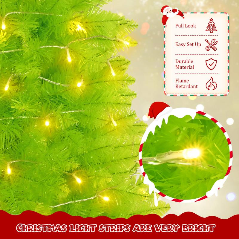 Flocked Green Christmas Tree 6ft | Create a Cozy Winter Wonderland | Perfect Festive Decor for Home, Office & Holiday Parties