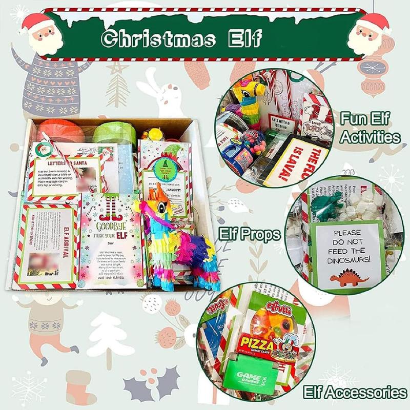 2024 Elf Kit 24 Days Of Christmas, Elf Kits For Christmas,Elf On The Shelf 24 Day Kits, Christmas Activities, Christmas Countdown Gift Set