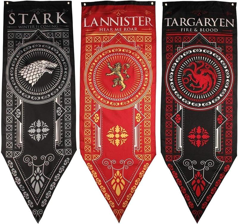 Game of Thrones House Banner 3pk - Stark, Targaryen, Lannister - 60