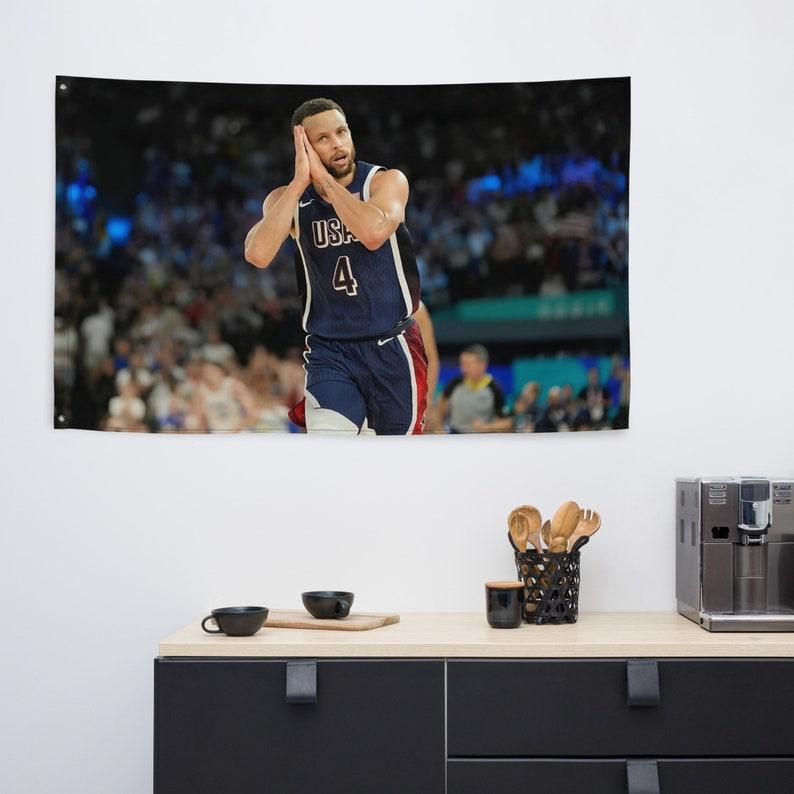 Curry Sleep USA Flag basketball tapestry Suitable for decorating the bedroom or taking on a picnic