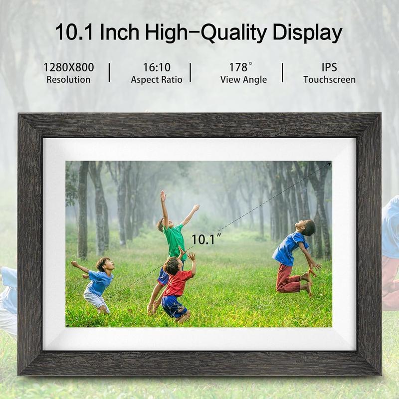 Christmas Gift WiFi Digital Touchscreen Photo Frame with Gift Box, 1280 * 800IPS HD Cloud Smart Digital Photo Frame,32GB Storage, Wall Mountable, Auto-Rotate,Easy to Share Photos or Videos via Biu Frame APP