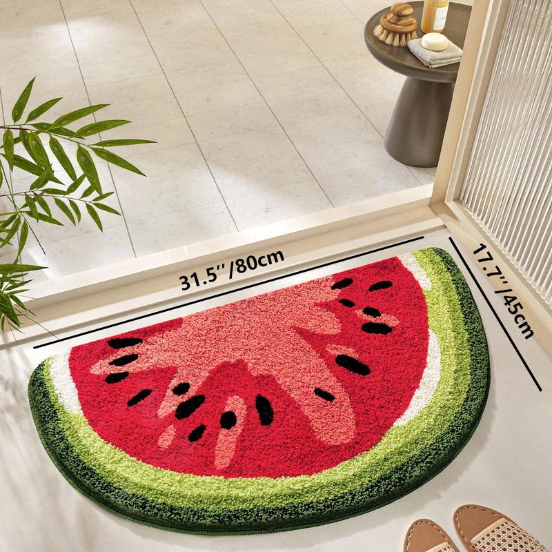 Cute Fruit Slice Pattern Bath Mat, 1 Count Quick Dry Non-slip Bathroom Mat, Washroom Bathroom Carpet, Decorative Rug, Home Decor