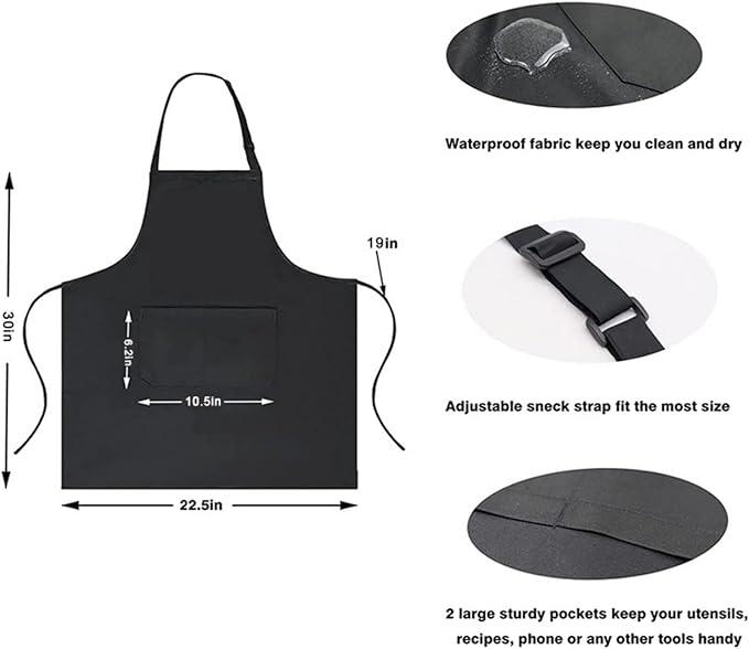 Drawelry Funny Aprons for Men Dad: Birthday Gifts Grill Cooking BBQ Waterproof Apron for Dad, Adjustable Neck Strap Kitchen Baking