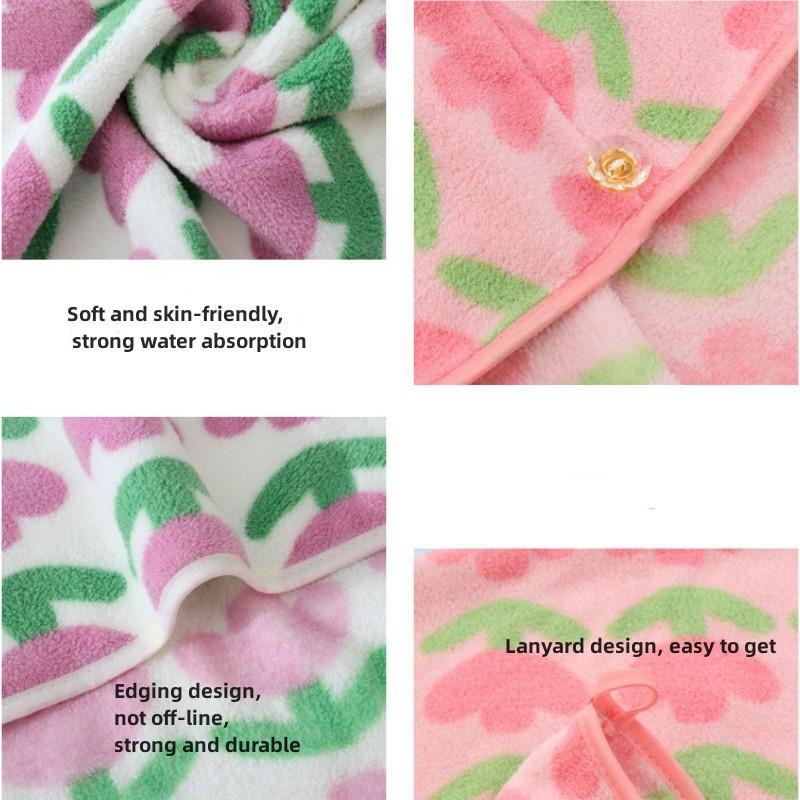 Tulip Pattern Hair Drying Towel, 1 Count Soft Absorbent Quick Drying Hair Towel Wrap, Hair Drying Towel for Women & Girls