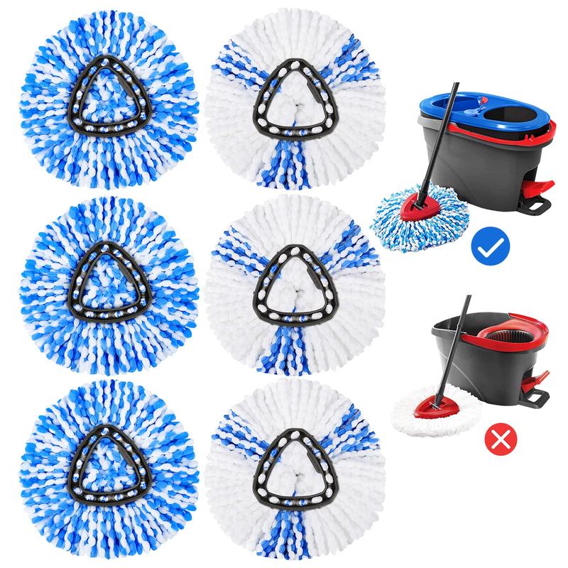 KEEPOW RinseClean Spin Mop Replacement Head, Microfiber Mop Refills Compatible with EasyWring RinseClean 2 Tank System for Floor Cleaning