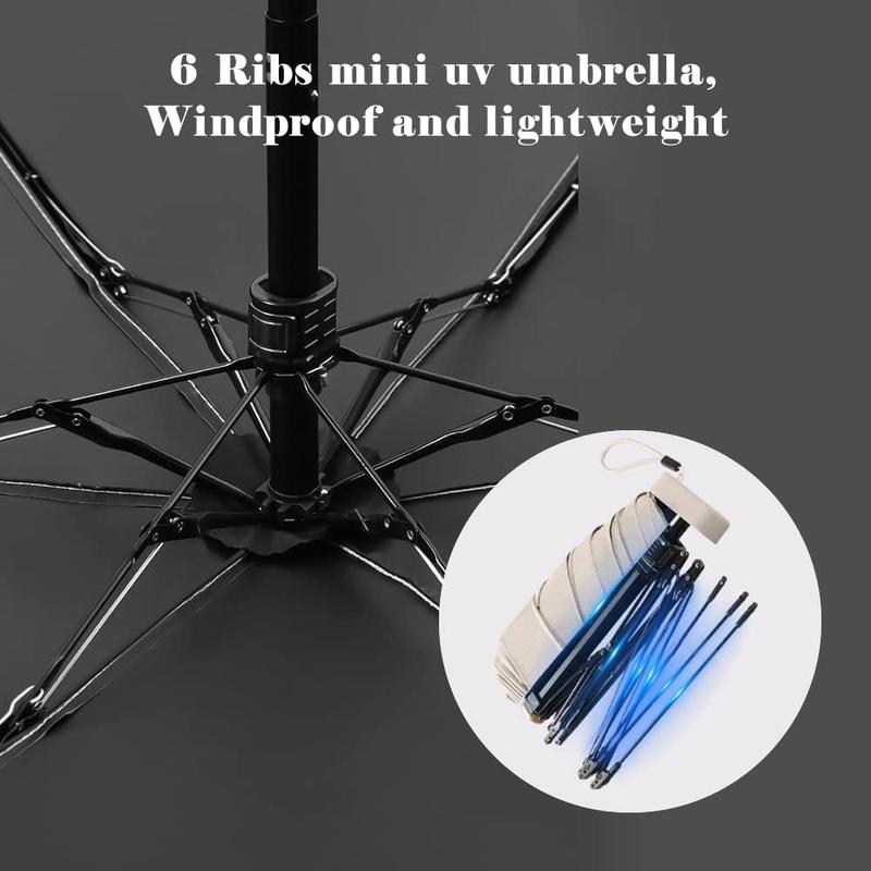 Portable Pocket Umbrella with Box, 1 Count Lightweight Foldable Umbrella, Sunny and Rain Dual-use Umbrella for Outdoor Activities