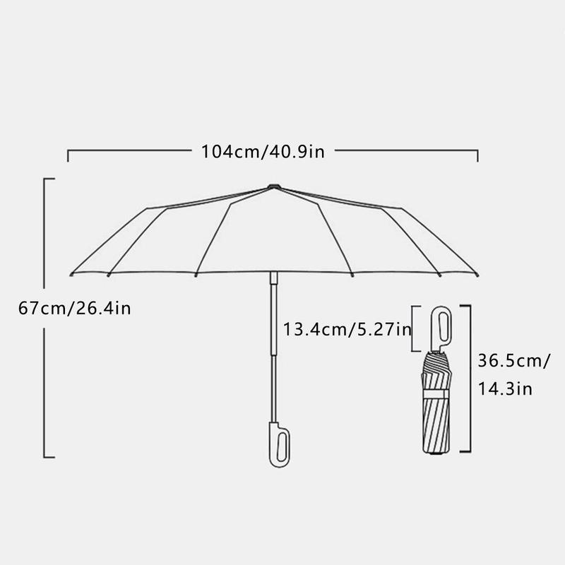 Automatic Umbrella, 1 Count Portable Foldable Umbrella, Windproof Umbrella for Men & Women, Umbrella for Outdoor Activities, Home Supplies