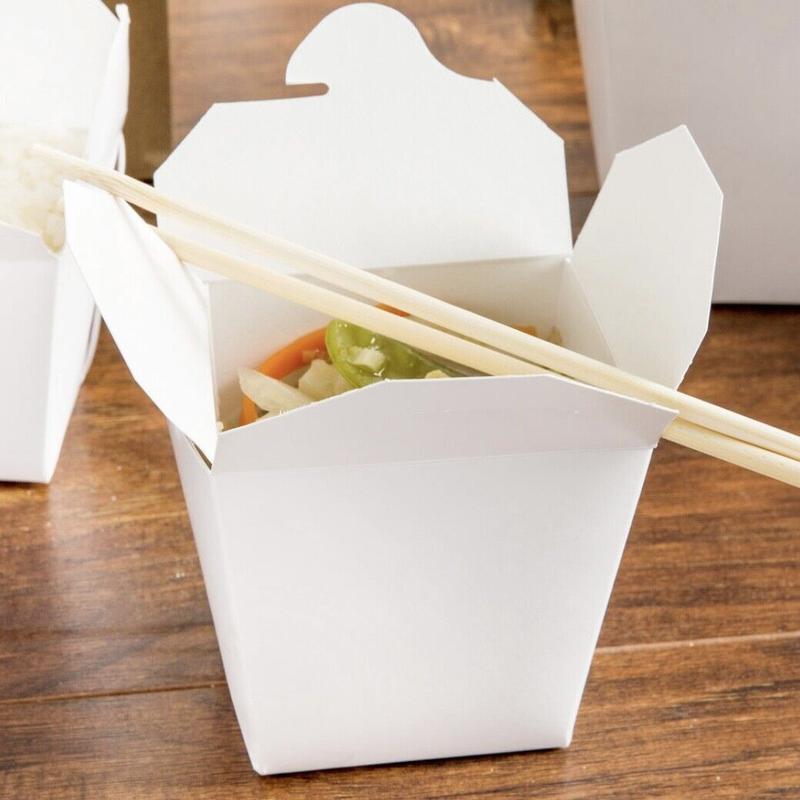 16 oz Takeout Boxes Food Containers White Paperboard Chinese Asian food Box