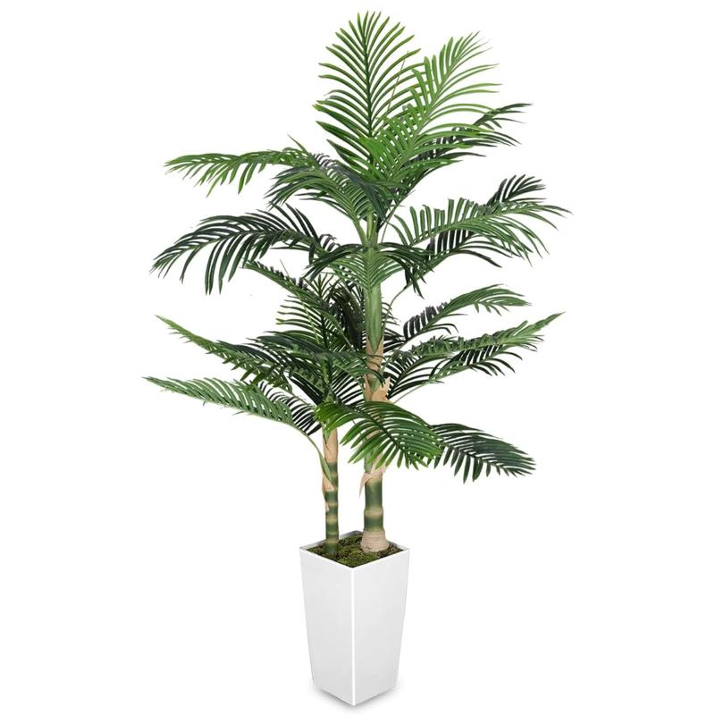 7FT Silk Island Golden Cane Palm Tree