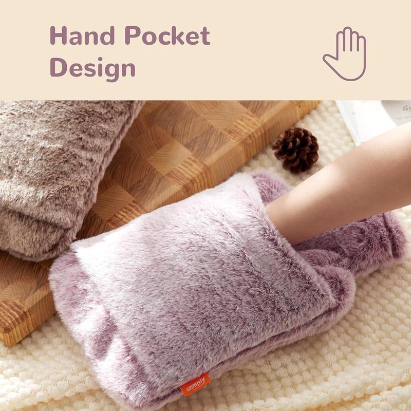 Hot Water Bottle with Cover - 2L Hot Water Bottle with Hand Pocket for Warming Hands and Feet