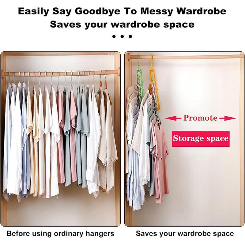 4 Pack Multifunctional Closet-Organizer and Storage Bra-Hangers with 9 Holes, Space-Saving, Apartment Dorm Room Wardrobe Essentials. Hanging Buckle