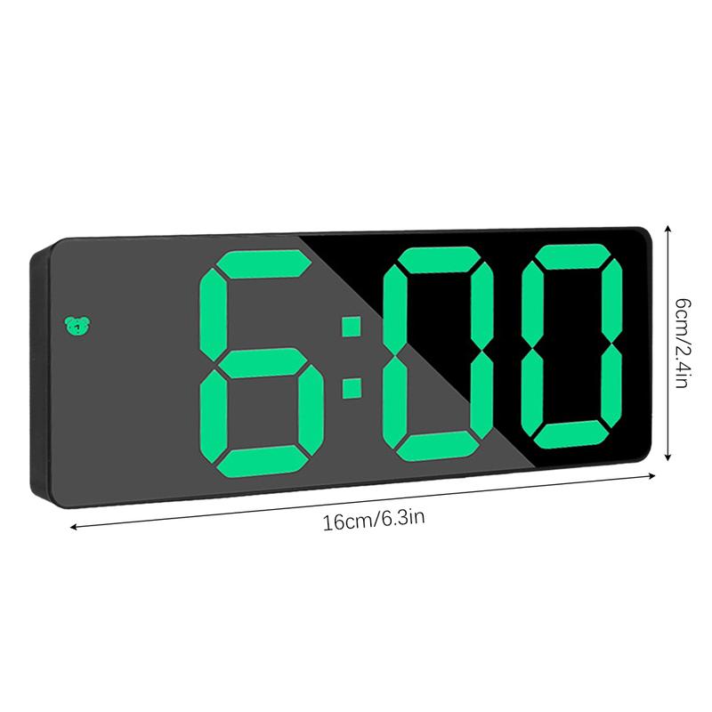 Birthday Gift Digital Alarm Clock LED Travel Alarm Clocks with Snooze Button Brightness Adjustable