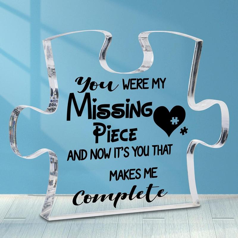 Anniversary Jigsaw Puzzle Design Plaque, Slogan Graphic Gift for Anniversary, Birthday, Anniversary Gift for Girlfriend, Boyfriend