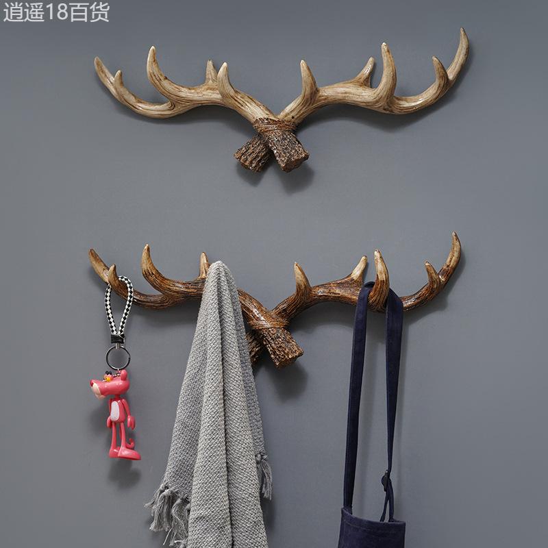 Deer Antler Hooks - Deer Antler Wall Rack - Wall Mounted, Rustic - Entryway, Bedroom, Bathroom - Homeowners, Hunters, Nature Enthusiasts - Stylish Organization & Decoration - Hunt Style, Conquer Clutter! Shelves