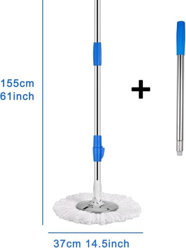 Spin Mop and Bucket with Wringer Set, 360° Mop and Bucket System with 3 Microfiber Mop Refills and 61