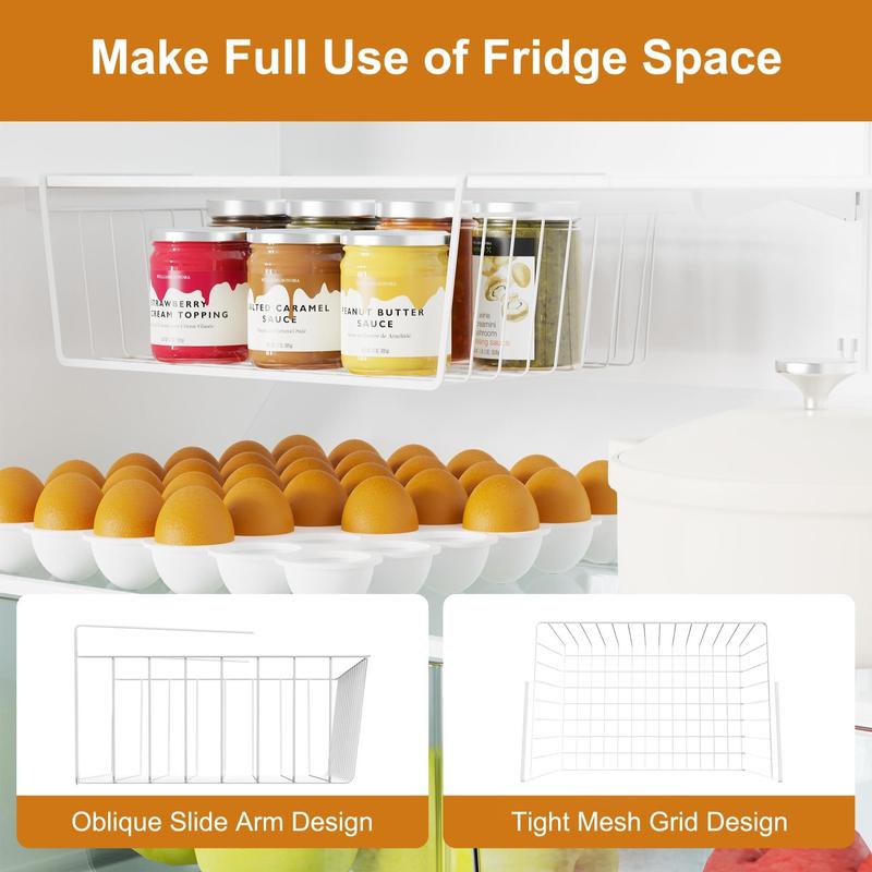 Under Shelf Hanging Mesh Basket, Under Cabinet Floating Storage Basket, Simple Houseware Under Shelf Storage Rack, Kitchen Storage Organizer, Household Storage Basket for Kitchen