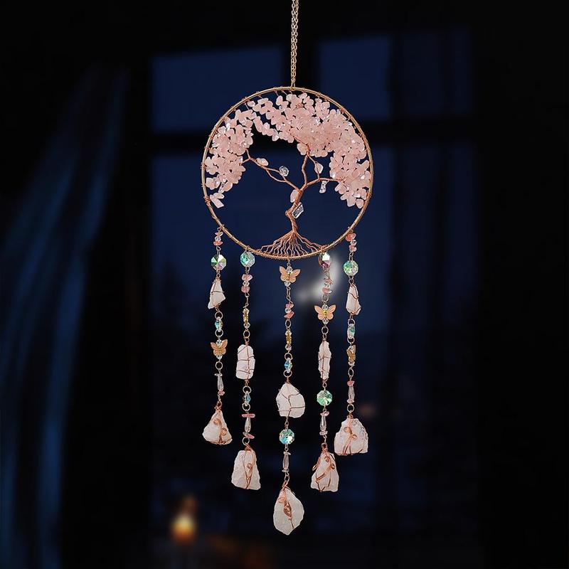 Artificial Crystal Tree Of Life Sun Catcher, 1 Count Exquisite Hanging Decor, Hanging Decoration for Home Office Dormitory School,  Bedroom Interior Ornaments