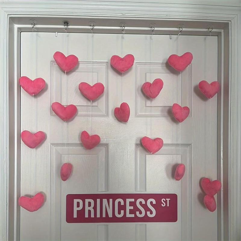 Heart Shaped Hanging Decor, Cute Love Heart Hanging Door Curtains Ornament, Hanging Decor for Home Bedroom Living Room, Party Supplies