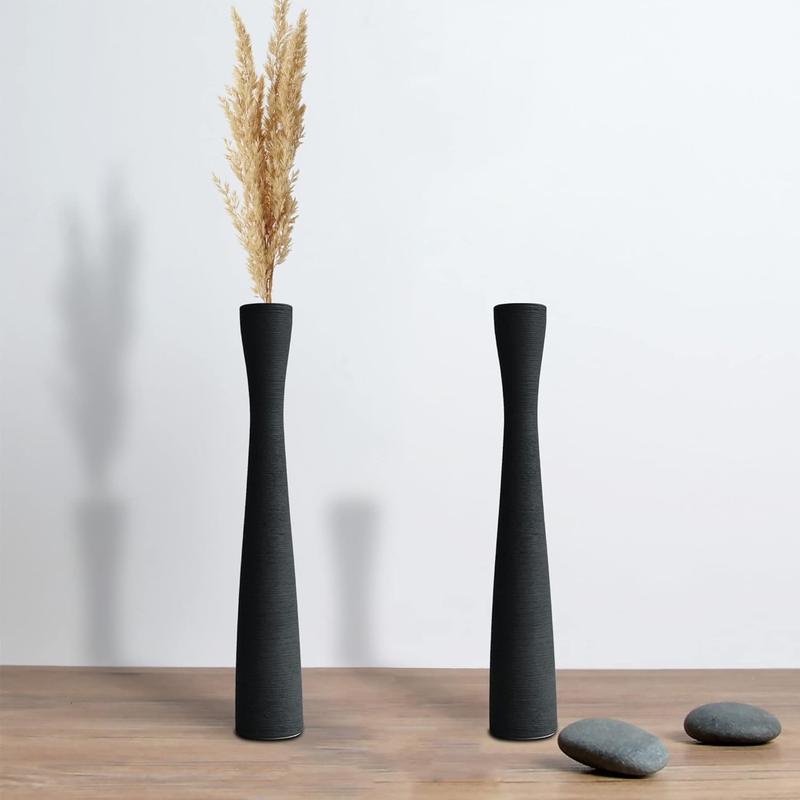 Tall Ceramic Floor Vase for Pampas Grass - Modern 40cm Flower Vase