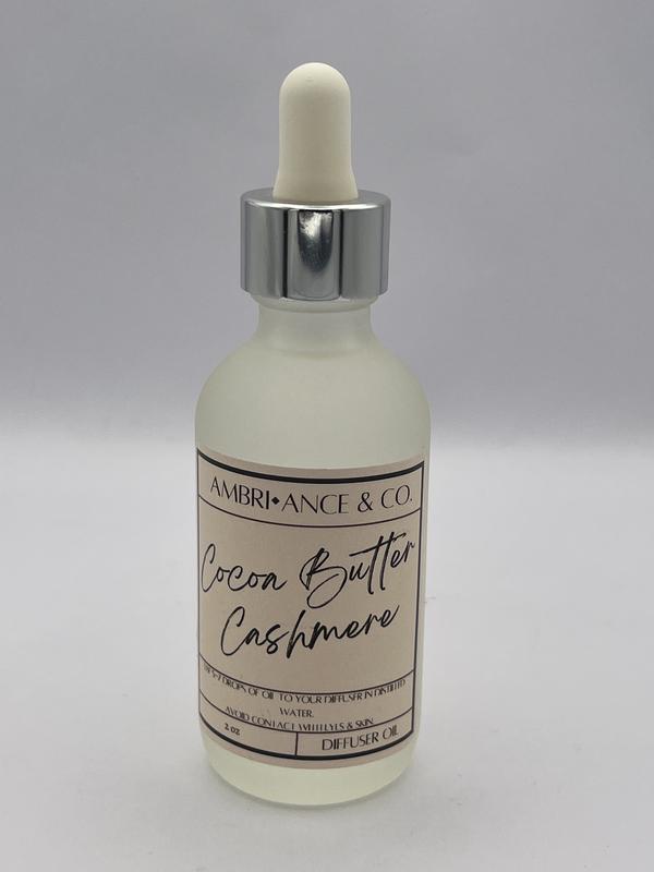 2oz Cocoa Butter Cashmere Scented Diffuser Oil for Home Fragrance -  Long-Lasting Scent- Phthalate-Free Fragrance- Home Decor Scent- Room Fragrance