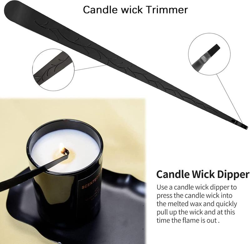 3 in 1 Candle Wick Timmer Set, Candle Care Kit with Candle , Candle Snuffer, Candle Wick Dipper, Stylish Package for Candle Lovers