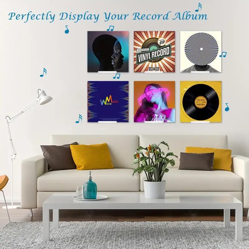 Clear Acrylic Vinyl Record Display Rack, 2 4 6 8 10pcs Wall-mounted Album Display Holder, Floating Display Rack for Music Lovers, Summer Gift, Home Decor