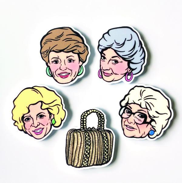 Golden Girls Fridge Magnet Set - Funny Nostalgic Retro Kitchen Decor Gifts