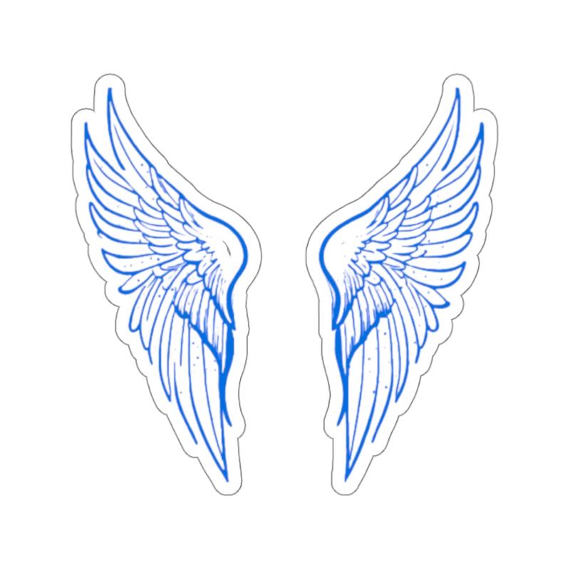 Heavenly Wings Kiss-Cut Stickers, Aesthetic Decor for Laptops, Notebooks, Journals, Gifts for Artists, Spiritual Symbols Gift Smooth