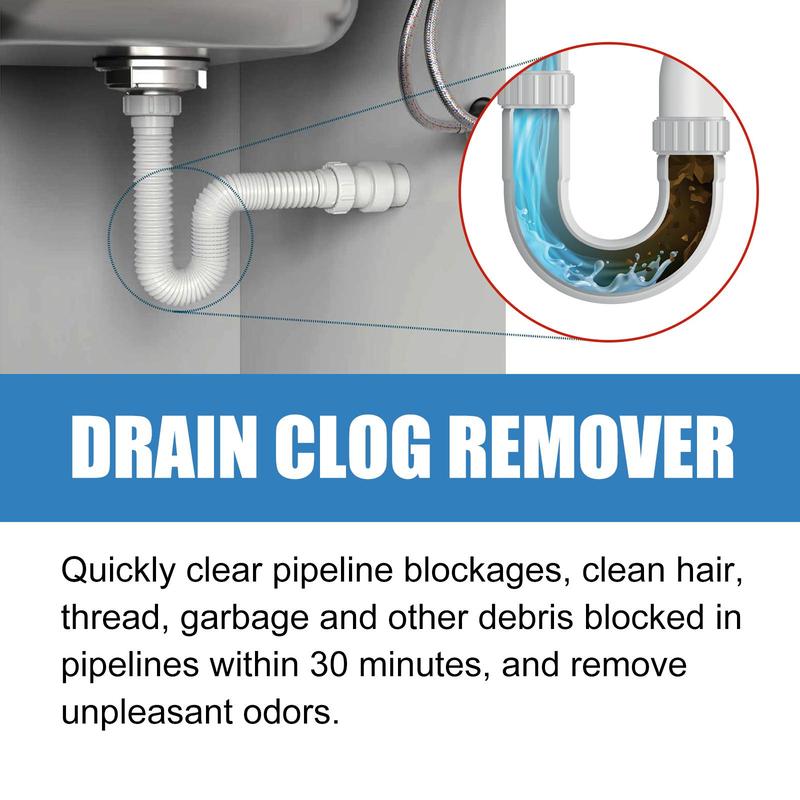 Drain Clog Remover, Toilet Cleaner Sheet, Dissolve Toilet Kitchen Blockage and Unclog Drain Pipe Cleaner, Cleaning Products for Kitchen Bathroom Toilet