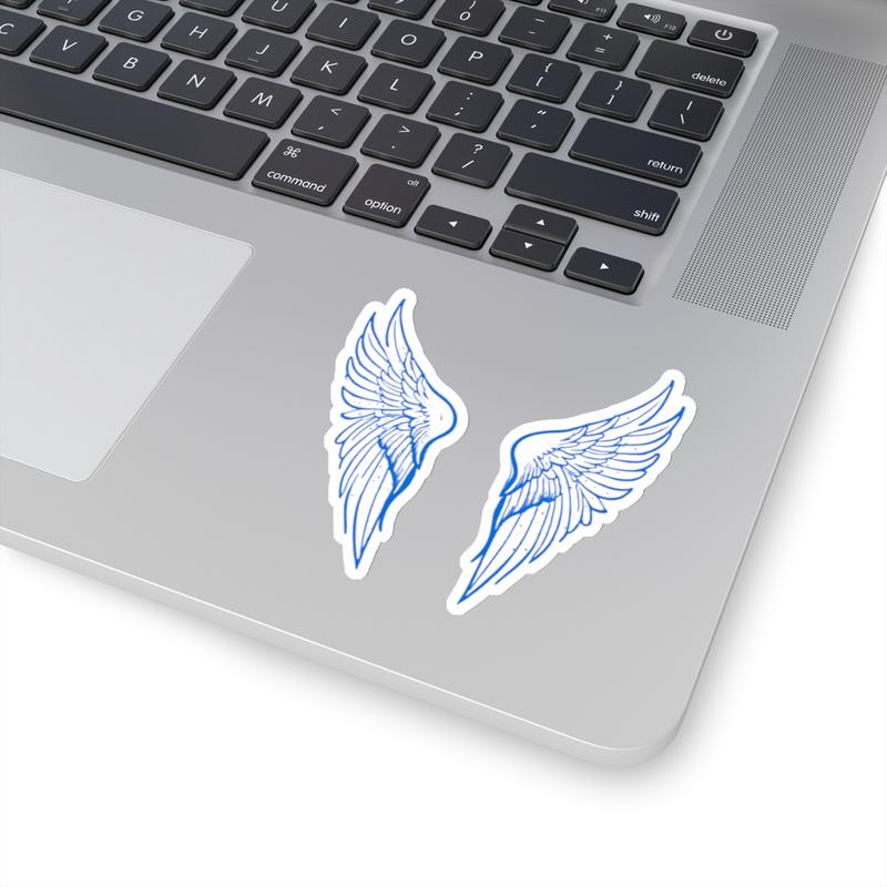 Heavenly Wings Kiss-Cut Stickers, Aesthetic Decor for Laptops, Notebooks, Journals, Gifts for Artists, Spiritual Symbols Gift Smooth