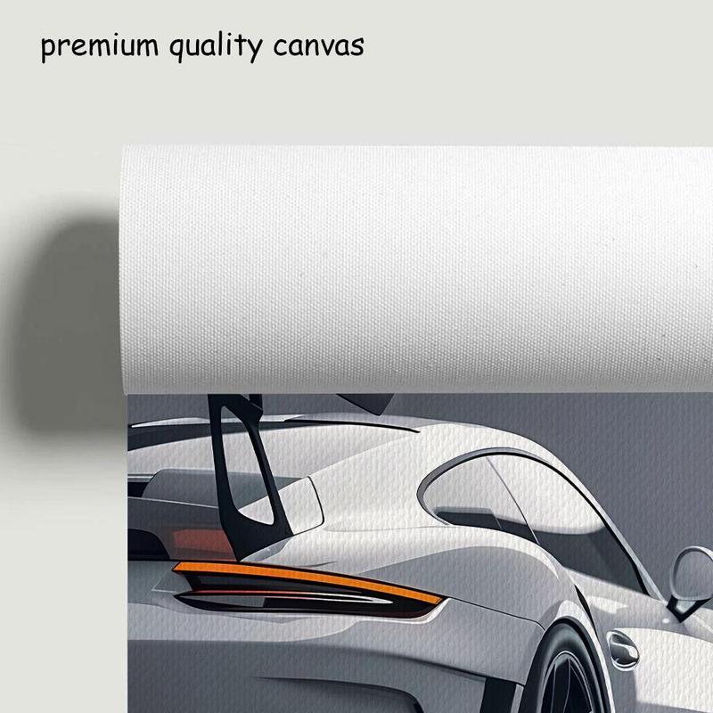 Car Pattern Unframed Painting, 2 Counts set Modern Canvas Wall Art, Wall Decor for Home Living Room Bedroom Study Room