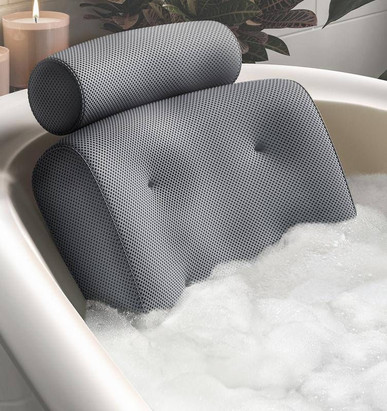 Breathable Mesh Cover Bath Pillow with Rapid Dry Technology for Smooth and Hygienic Bathing Experience Accessories