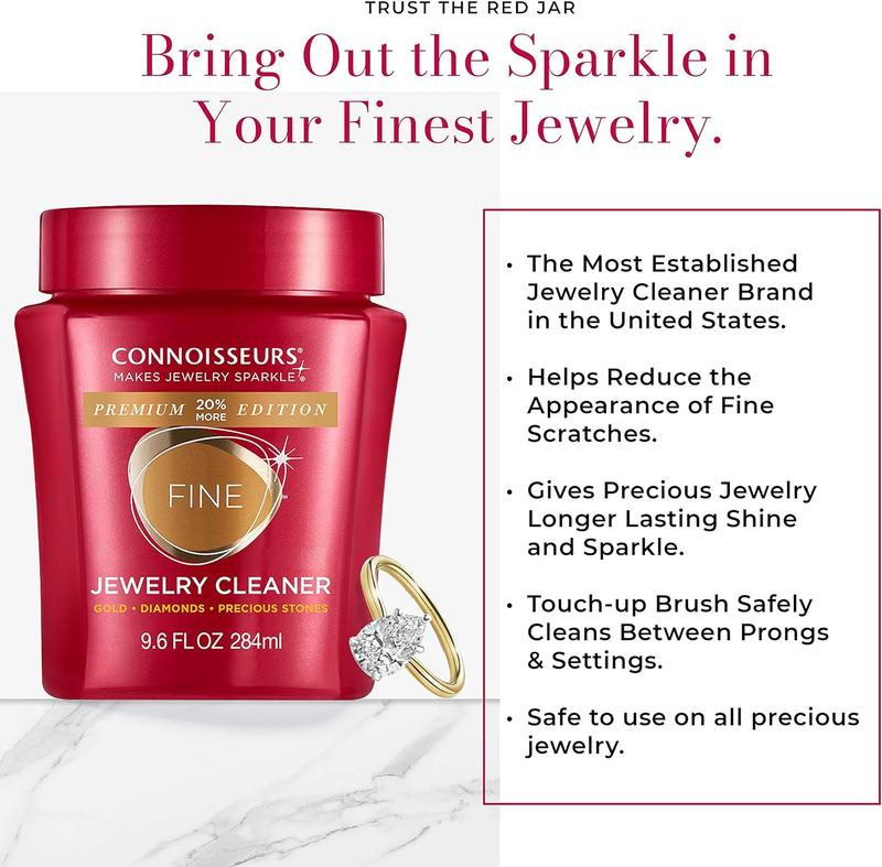 Premium Edition Jewelry Cleaner, Value Size 9.6oz - Pick from Fine, Silver or Delicate Jewelry Cleaner