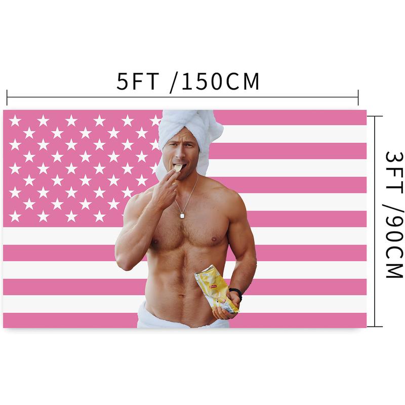 Glen Powell Pink Wall Tapestry American Flag - Not My First Tornado 3x5ft USA Flag, GlenPowell Cowboy Twisters Movie USFlag, i Love Glen Powell and His CuteDog Fan Gift Tapestries