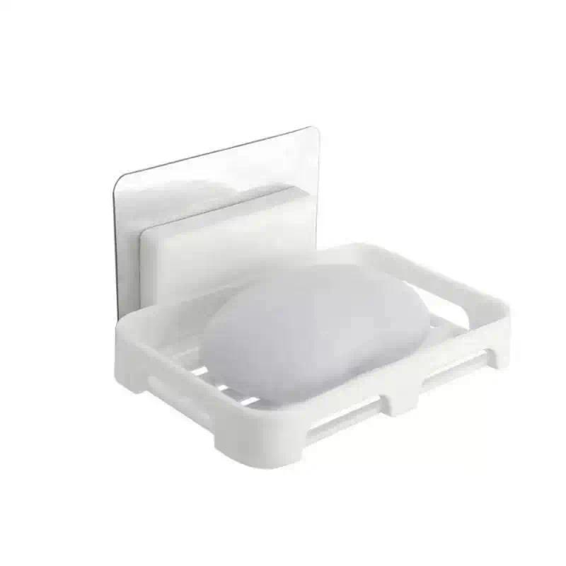 Bathroom Accessories Soaps  Holder Wall Mount Drain Soap Dish Box Plastic Hollow Installation