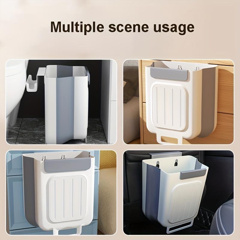 Foldable Trash Can, 1 Count Household Hanging Trash Can, Large Capacity Trash Bin for Kitchen, Bedroom, Living Room, Car, Home Space Saver