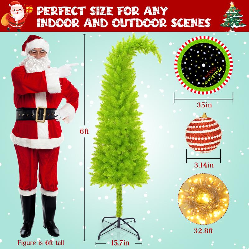 Flocked Green Christmas Tree 6ft | Create a Cozy Winter Wonderland | Perfect Festive Decor for Home, Office & Holiday Parties，Black Friday Deal.