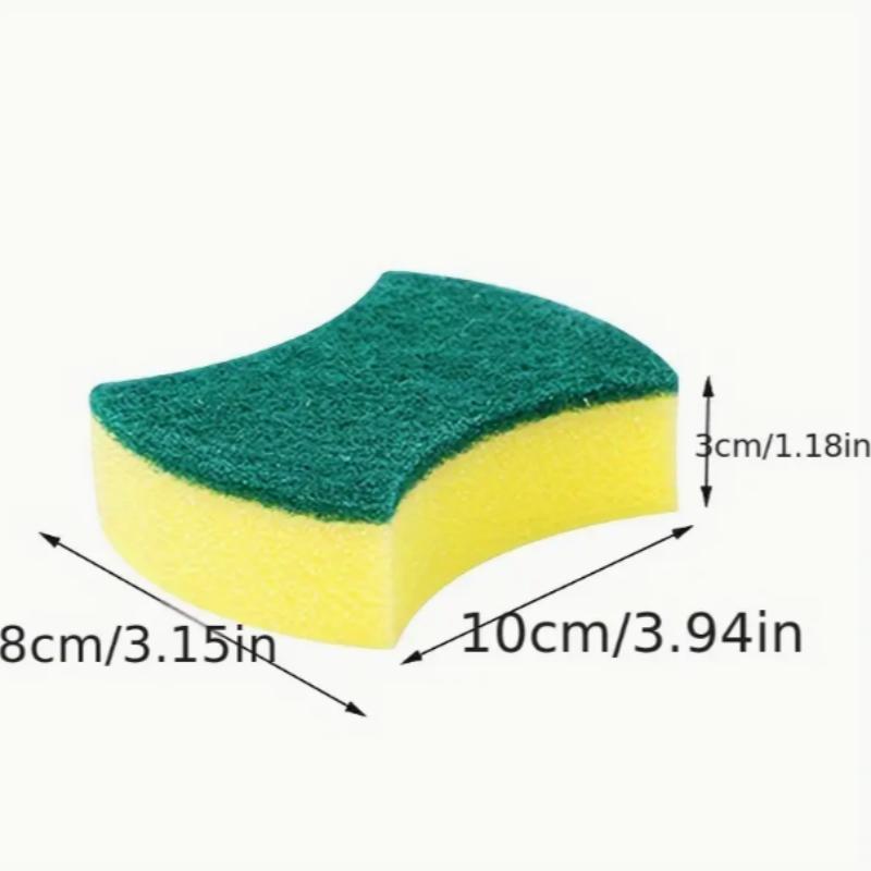 Double-sided Cleaning Sponge, 12pcs Durable Non-scratch Sponge Wipe, Water Absorbent Cleaning Tool, Cleaning Supplies for Home Kitchen