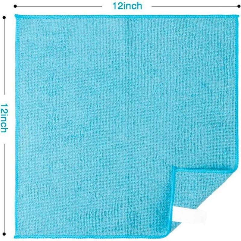 Microfiber Cleaning Cloths, Pack of 12, Highly Absorbent Cleaning Supplies, Lint Free Cloths for Multiple-use, Powerful Dust Removal Cleaning Rags for House, Kitchen, Car Care(12x12 inch)(Creative Life Pavilion)