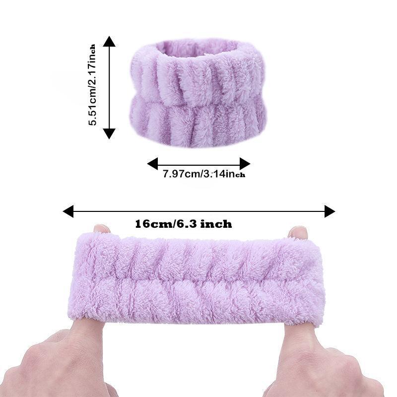 Spring Face Washing Wristband, 10pcs set Flannel Soft Wrist Towel, Comfortable Reusable Multifunctional Face Washing Wristband, Face Washing Wristband for Women & Girls