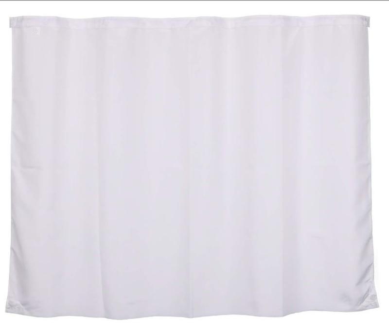 Snap in Fabric Shower Curtain Liner Replacement - 70W x 54H, White, with Magnets-Detachable Liner